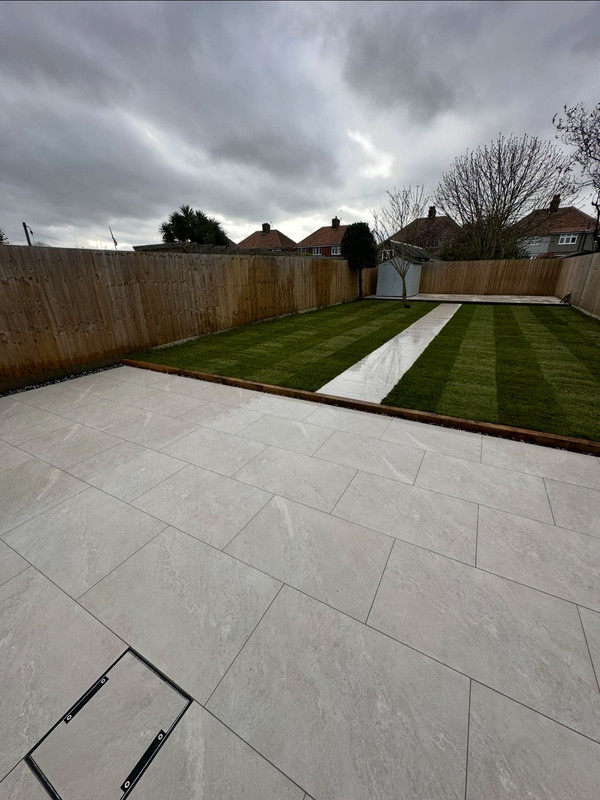 Multi Tier Porcelain Patio — after